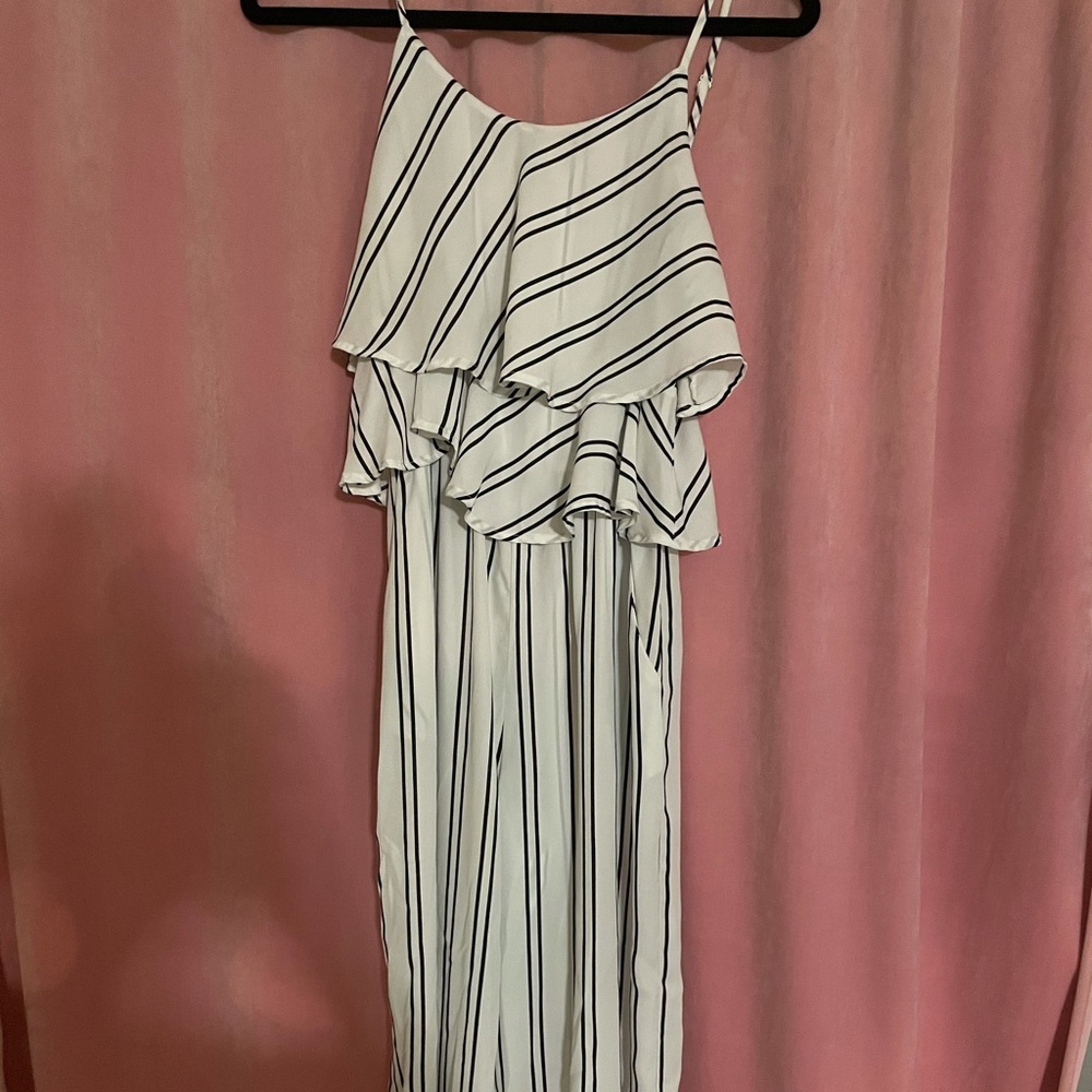 Black & White Straight-legged Romper